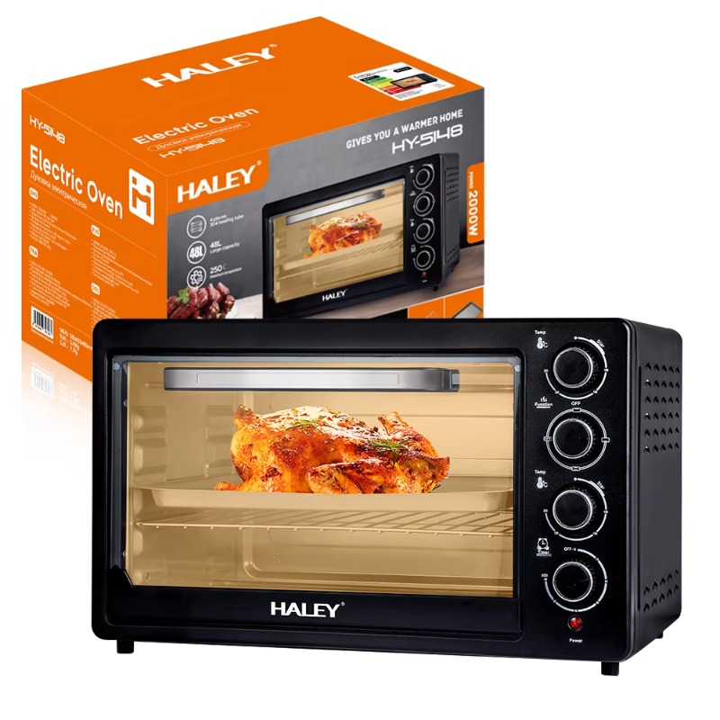 Toaster - เตาอบพิซซ่าไฟฟ้าแบบตั้งโต๊ะ Haley ความจุ 38 ลิตร เตาอบขนมปังแบบหมุนเวียนอากาศที่ดีที่สุดสำหรับการอบ