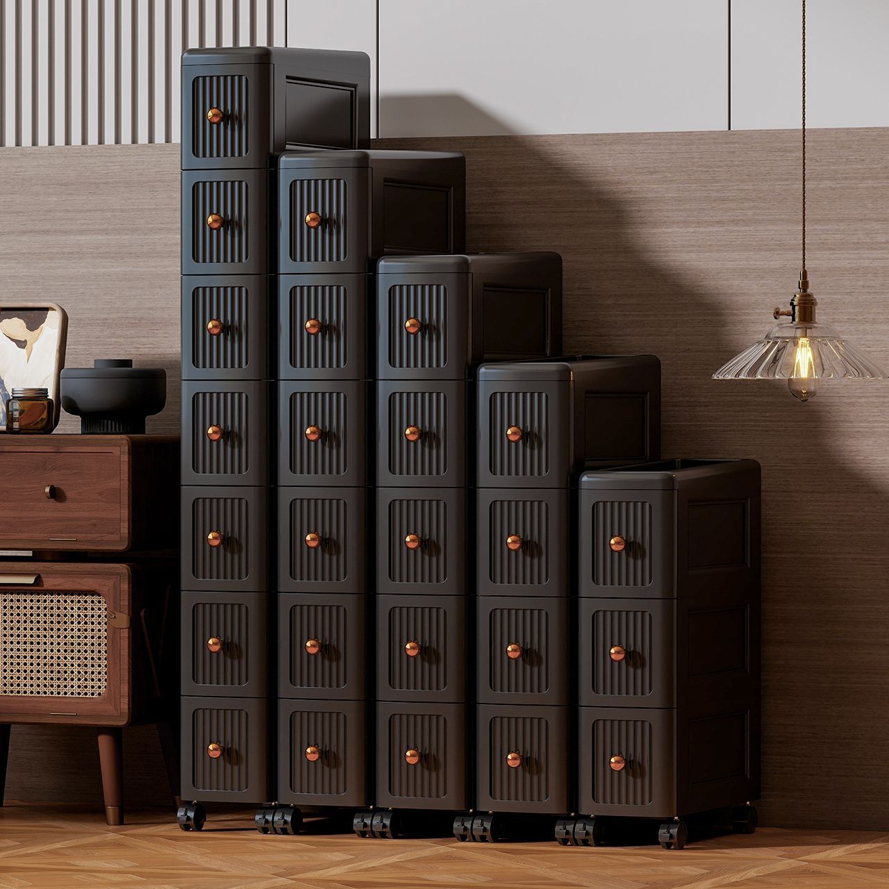 Kitchen Appliances Cabinet - ตู้เก็บของแบบลิ้นชักช่องแคบ 15 ซม. – ตู้เก็บของแบบหลายชั้นสำหรับห้องครัว ห้องน้ำ
