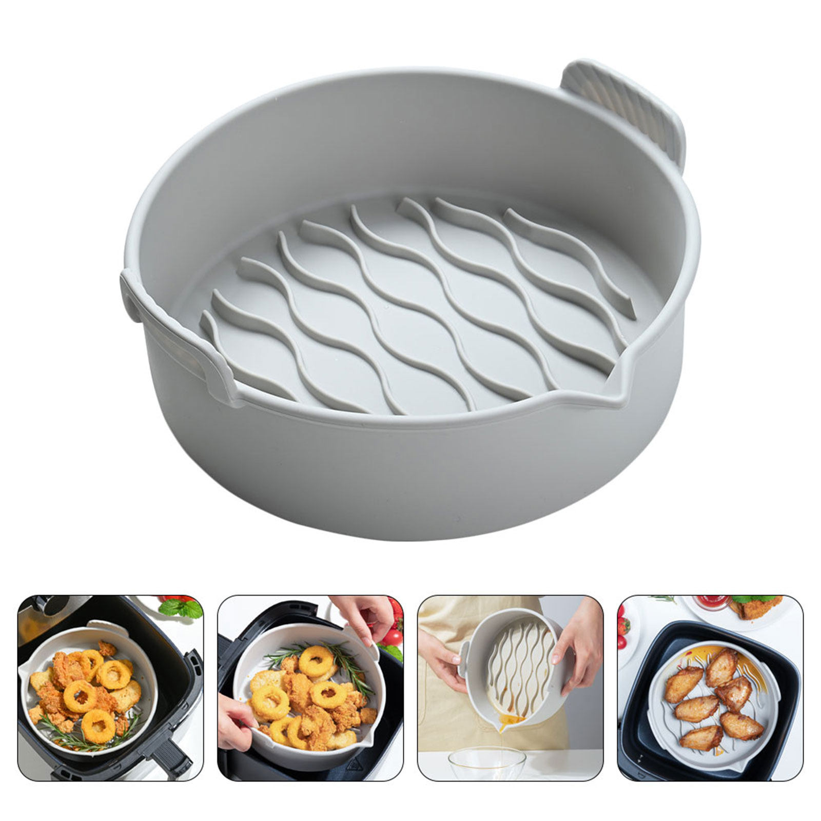 แผ่นรองซิลิโคนสำหรับหม้อทอดไร้ - Air Fryer บทวิจารณ์และราคา