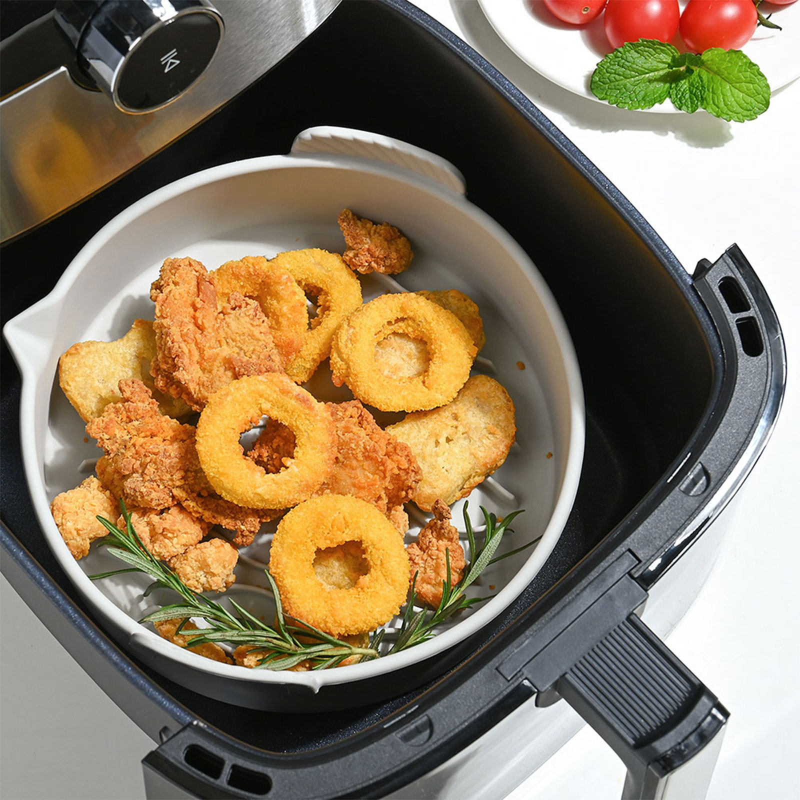 แผ่นรองซิลิโคนสำหรับหม้อทอดไร้ - Air Fryer บทวิจารณ์และราคา