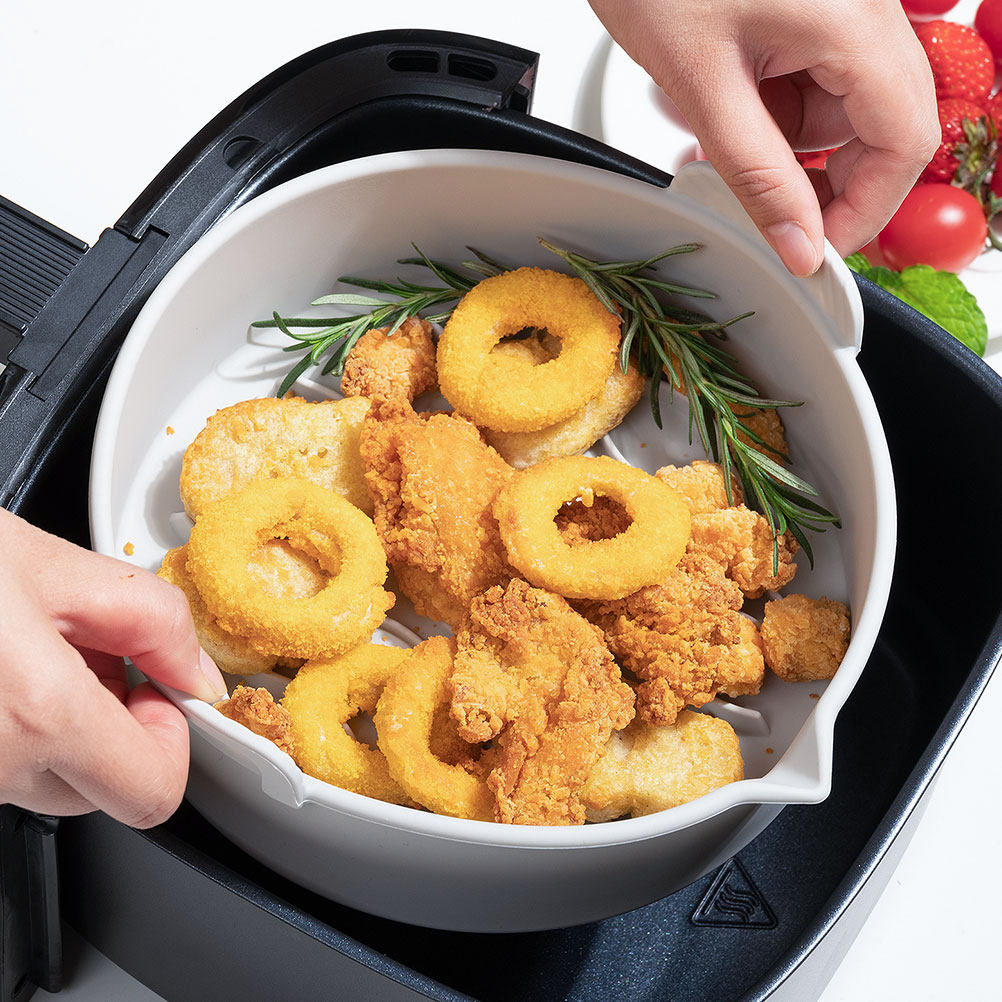 แผ่นรองซิลิโคนสำหรับหม้อทอดไร้ - Air Fryer บทวิจารณ์และราคา