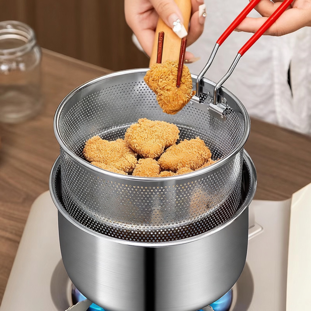 หม้อทอดสแตนเลสพร้อมตะกร้าทอด ห - Induction Cooker บทวิจารณ์และราคา