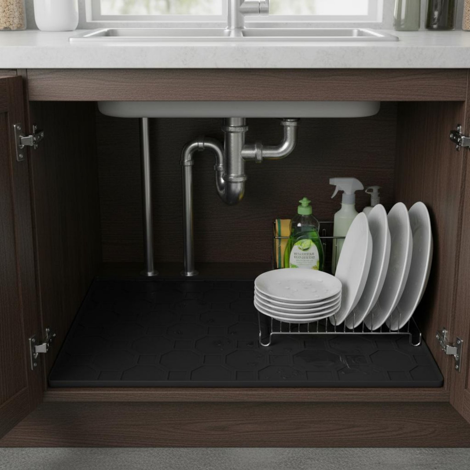 แผ่นรองกันน้ำใต้ซิงค์ ทำความสะ - Kitchen Appliances Cabinet บทวิจารณ์และราคา