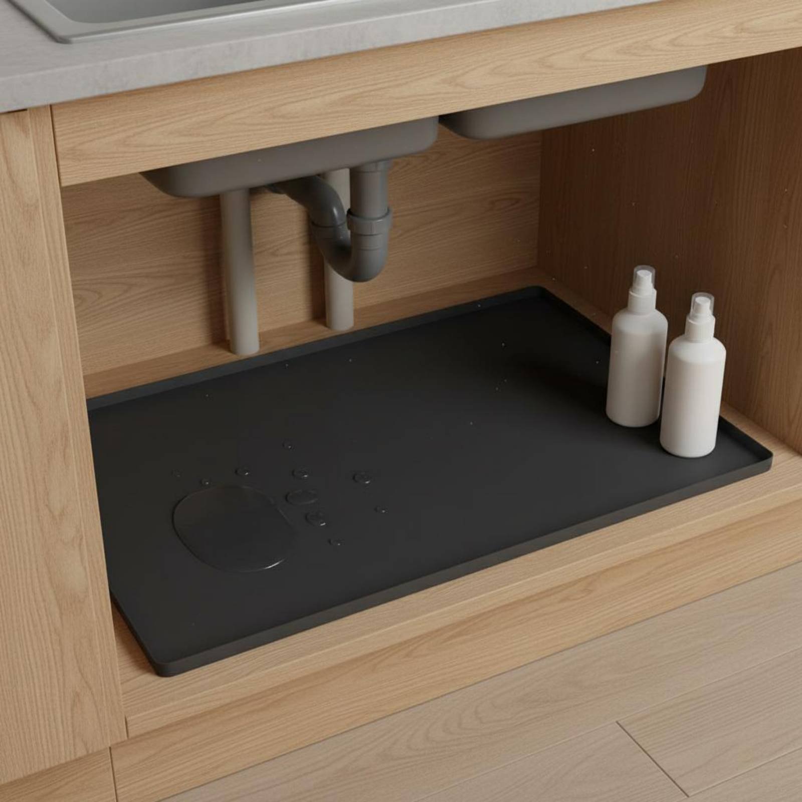 แผ่นรองกันน้ำใต้ซิงค์ ทำความสะ - Kitchen Appliances Cabinet บทวิจารณ์และราคา